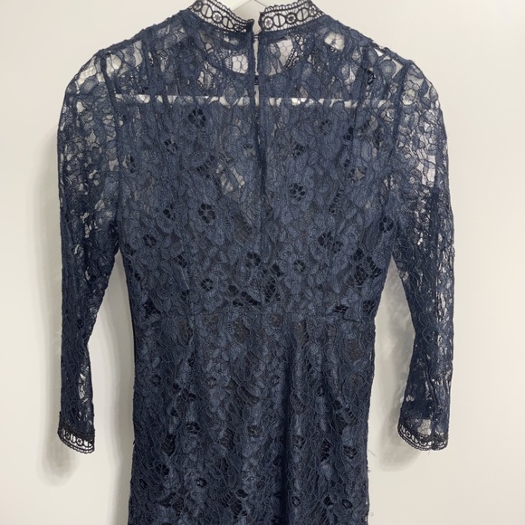 Zara - Lace Navy Dress - Size XS - Mini Cocktail - Picture 4 of 6